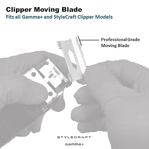 StyleCraft Moving Stainless Steel Slim Deep Tooth Clipper Blade(SC501S) - Image 2