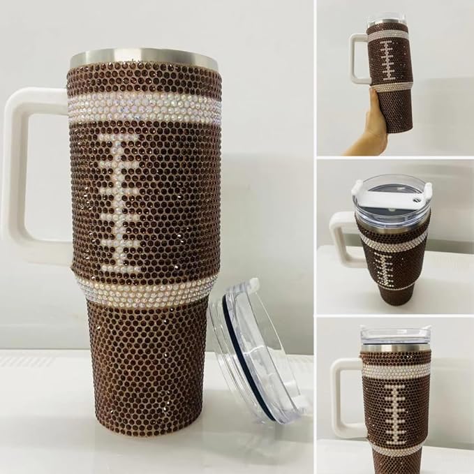 FOOTBALL TUMBLER ,40OZ - OrgOrd:42290(SF-0236WH-TX )