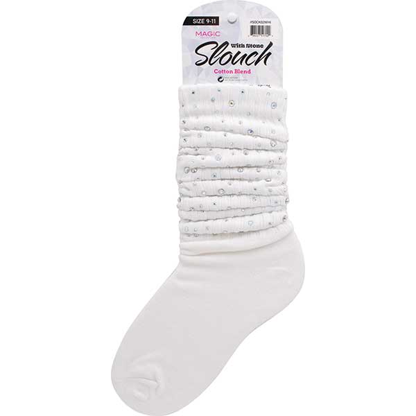 LADIES SLOUCH SOCKS W/STONE(SOCK02) - Image 10