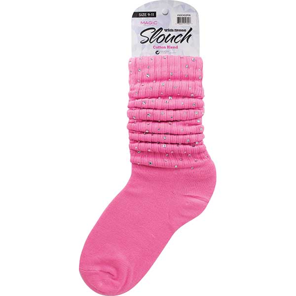 LADIES SLOUCH SOCKS W/STONE(SOCK02) - Image 7