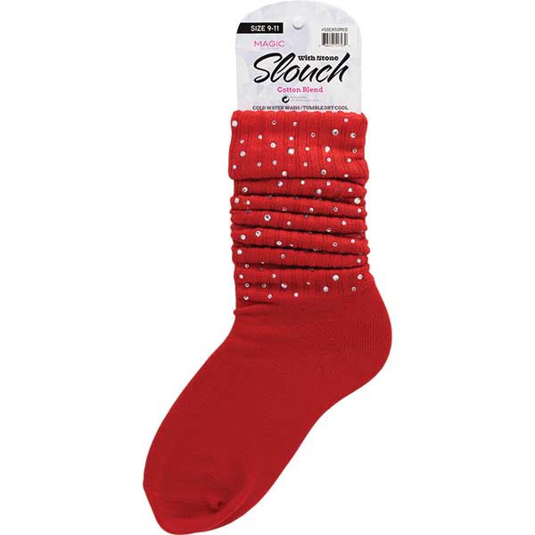 LADIES SLOUCH SOCKS W/STONE(SOCK02) - Image 9