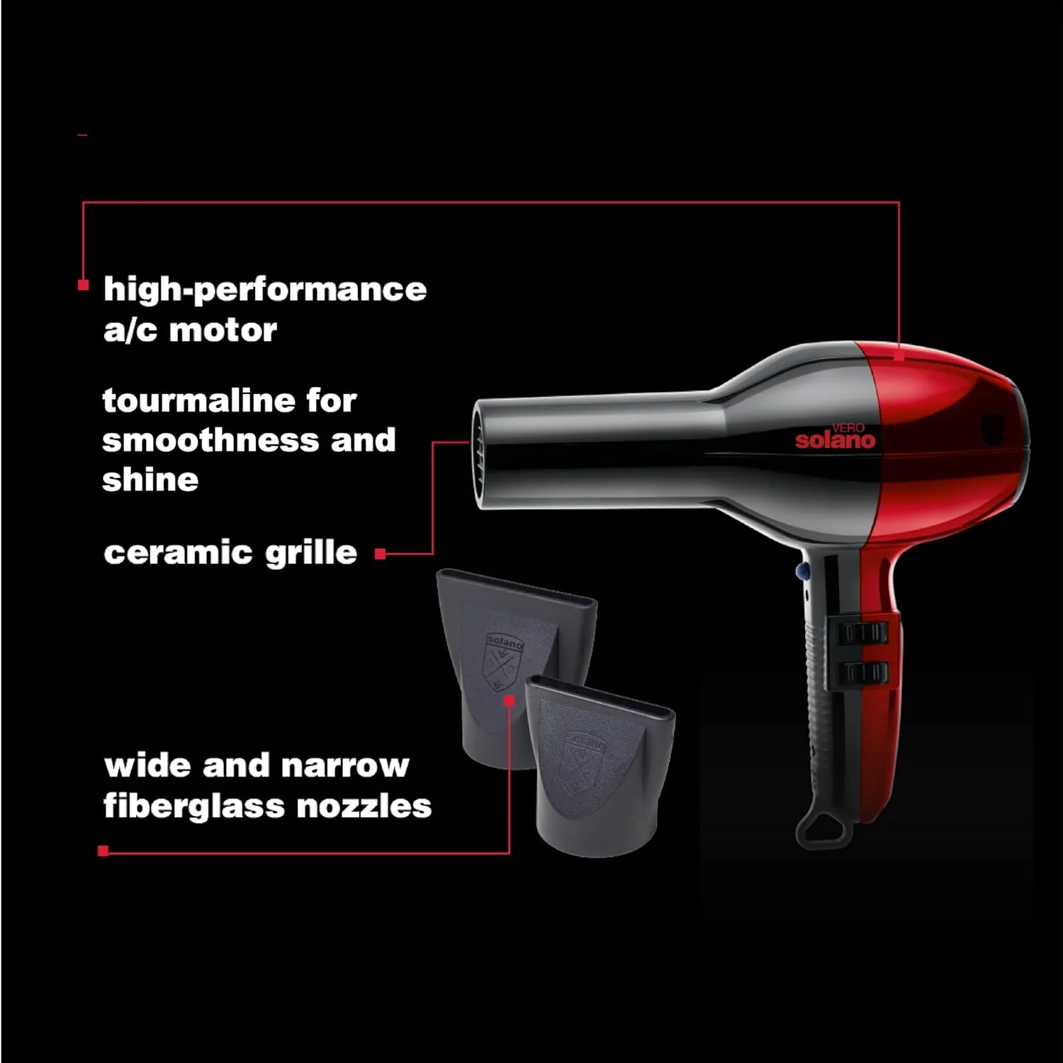 SOLANO DRYER VERO ROSSO (RED) 1600w - Image 3