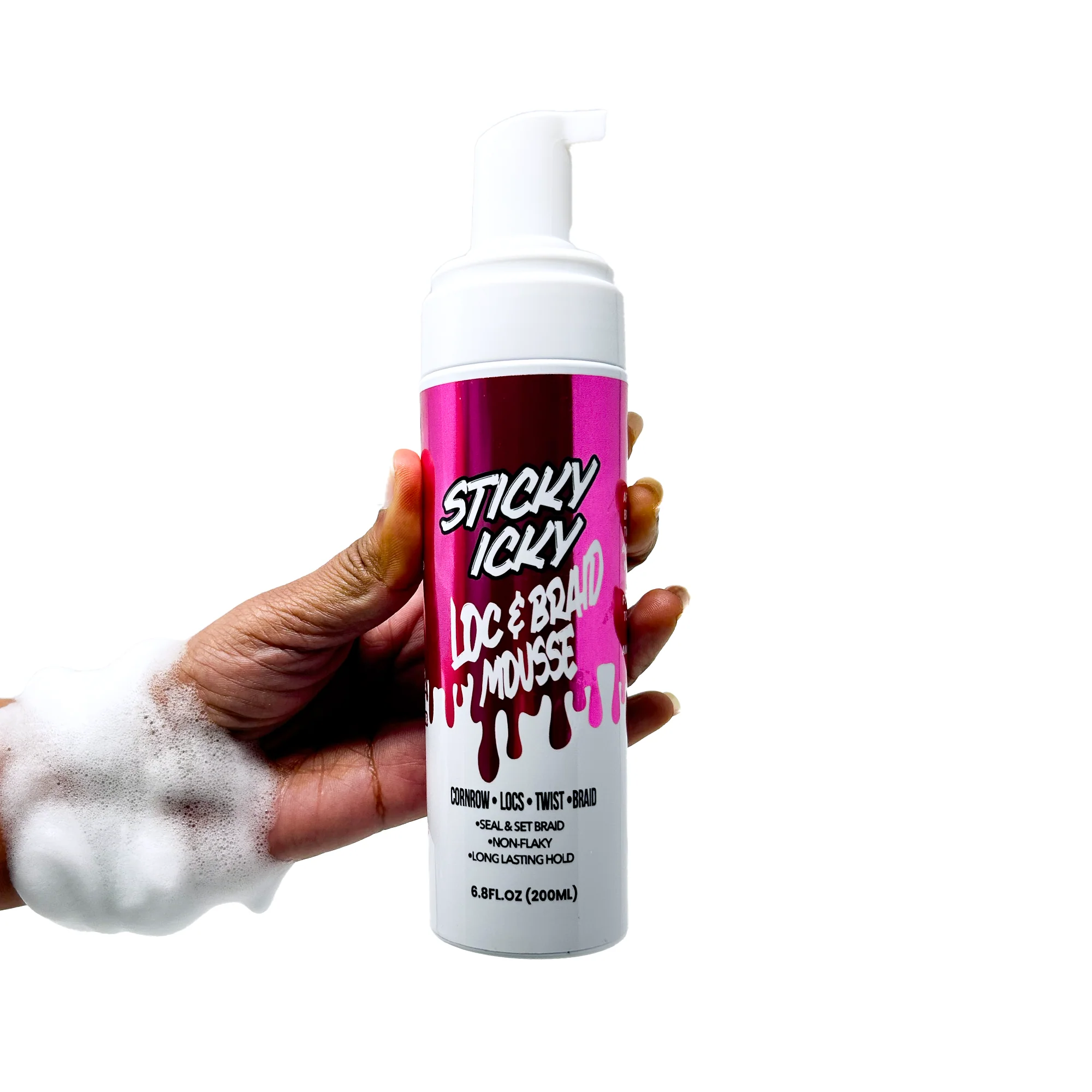 STICKY ICKY LOC & BRAID MOUSSE 6.8OZ (180 ml) - Image 3