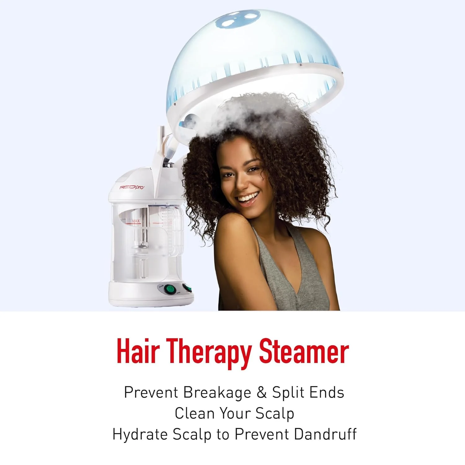 RED Pro Hair Therapy Steamer 2-in-1 Hair & Facial Steamer(STMR01) - Image 4