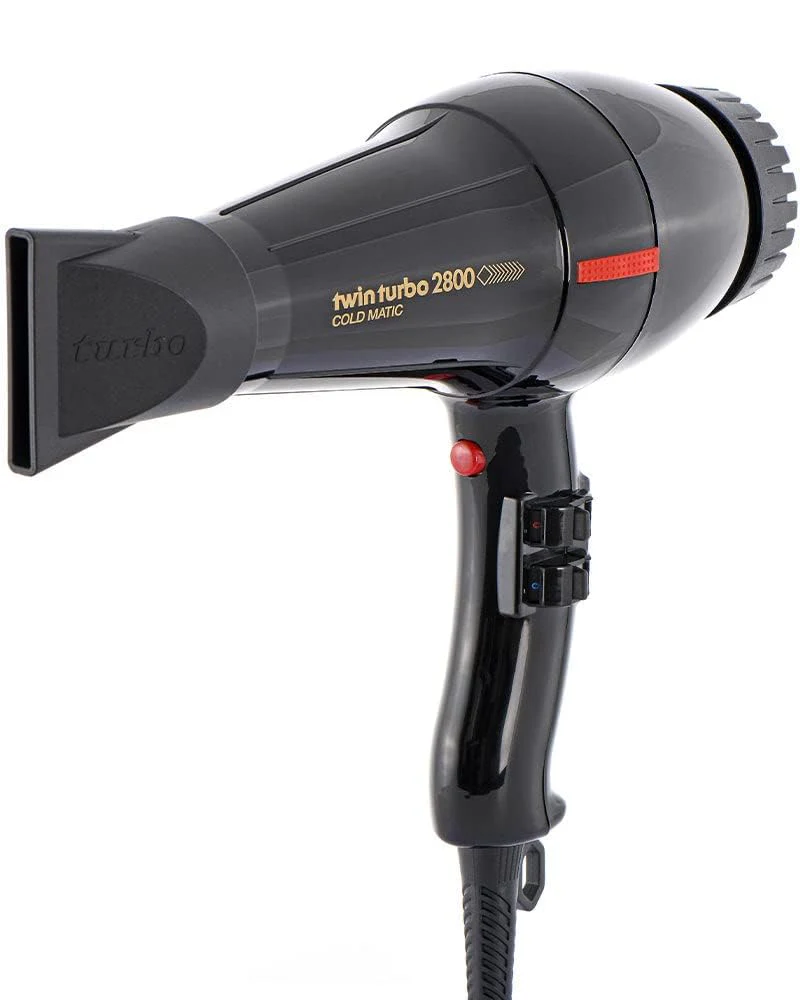 TURBO POWER DRYER-TWINTURBO COLD MATIC-BLACK-314A-  (011710) 1760w