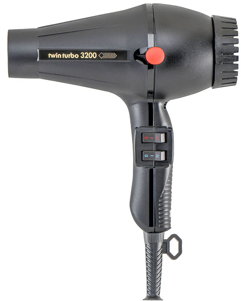 TURBO POWER DRYER-TWINTURBO NO 324A BLACK           (00121) 1900w