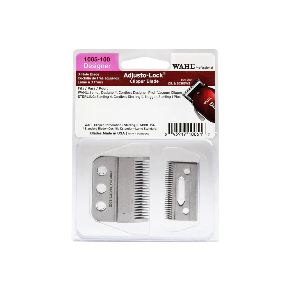 Wahl Professional Designer Adjust Lock Clipper 3-Hole Blade